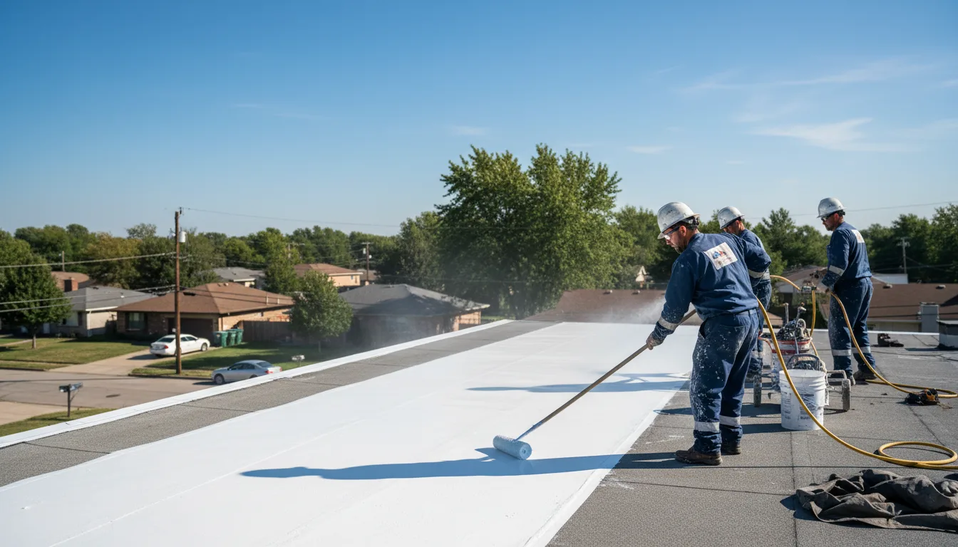 Commercial roof coating in Higbee, MO near me